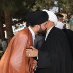 استقبال از آیت الله محقق در میدان هوای کابل.